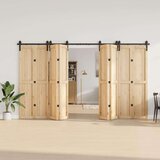  Komplet opreme za drsna vrata 366 cm jeklo črne barve, (22046543) | Shoptok.si
