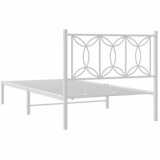  Metalni okvir za krevet s uzglavljem bijeli 100x190 cm | shoptok.hr