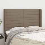  Vzglavje z ušesi taupe 147x16x118/128 cm blago, (20953129) Cene