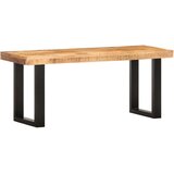  Klupa od grubog masivnog drva manga i čelika 110 cm | shoptok.hr