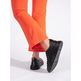 Shelvt Black leather platform shoes | Eponuda.ba