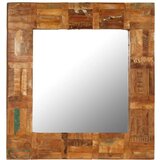 vidaXL zidno ogledalo od masivnog obnovljenog drva 60 x 60 cm | shoptok.hr