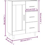  Komoda boja hrasta sonome 69,5x34x90 cm od konstruiranog drva | shoptok.hr