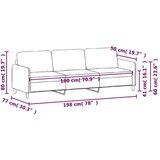  Trosjed od tkanine Smeđe-siva 180 cm | shoptok.hr