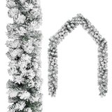 vidaXL božična girlanda s snegom zelena 20 m PVC | Shoptok.si