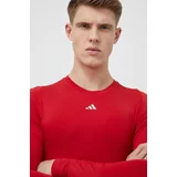 Adidas Majica dugih rukava za trening boja: crvena, jednobojni model