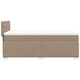  Krevet s oprugama i madrac cappuccino 80x200 cm od umjetne kože | shoptok.hr