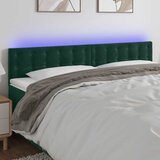  LED uzglavlje tamnozeleno 160x5x78/88 cm baršunasto | shoptok.hr