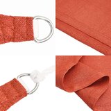 vidaXL Senčno jadro 160 g/m² kvadratno terakota 2,5x2,5 m HDPE | Shoptok.si