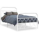 vidaXL metalni okvir kreveta uzglavlje i podnožje bijeli 107x203 cm | shoptok.hr