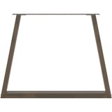  Noge za jedilno mizo v obliki črke V, 2 kosa, naravno jeklo, 90 x (72-73,3) cm, jeklo, (22123725) | Shoptok.si
