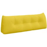 vidaXL Poglavni vzglavnik Svetlo rumena 140 x 24 x 50 cm blago | Shoptok.si