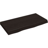 Maison Chic Stenska polica - Viseča Polica temno rjava 80x40x(2-6) cm trdna hrastovina, (21784545) Cene