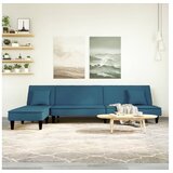 vidaXL Raztegljiv kavc L oblike moder 255x140x70 cm zamet Cene
