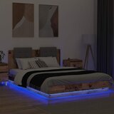  Okvir kreveta s uzglavljem s uzglavljem Staro drvo 160 x 200 cm | shoptok.hr