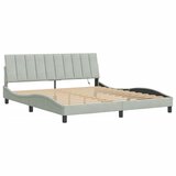  Okvir kreveta s LED-om bez madraca Hanko svjetlosivi 180x200 cm baršunasti | shoptok.hr