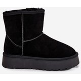 Boto Women's Snow Boots Made of Genuine Suede on Platform Black Privine | Shoptok.si