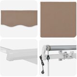  Povlačivi tende Sivosmeđa 600 × 300 cm Tkanina i Aluminij | shoptok.hr