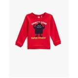 Koton Monster Print Crew Neck Sweatshirt Cotton | Shoptok.si