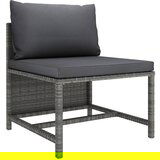 Maison Chic Seti vrtnega pohištva - Vrtna garnitura - Vrtni pohištvo set 3-delna z blazinami siv poli ratan, (21813786) | Shoptok.si