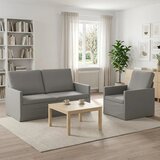  Set sofe 2 pcs Svjetlosiva Baršun - Svjetlosiva Jednostruka + Dvostruka (140 cm) | shoptok.hr