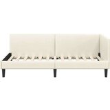 vidaXL Kotna postelja Drugo krema 90 x 190 cm Samet in sodobno leseno | Shoptok.si