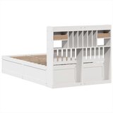 vidaXL Posteljni okvir brez vzmetnice bel 135x190 cm trdna borovina | Shoptok.si