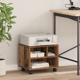 vidaXL Stojalo za tiskalnik s kolesi Staro les 41x32x33,5 cm | Shoptok.si