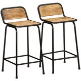 vidaXL Barske stolice 2 kom 46x35,5x80 cm puno drvo grubo mango | shoptok.hr