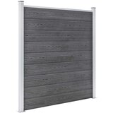 vidaXL set WPC ograda 9 kvadratnih + 1 kosa 1657 x 186 cm sivi | shoptok.hr