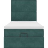 vidaXL Otomanski posteljni okvir z vzmetnicami zelen 90x190cm žamet, (21610254) | Shoptok.si