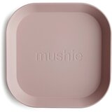 Mushie Square Dinnerware Plates krožnik Blush 2 kos | Shoptok.si