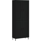  Visoka komoda crni 69,5x34x180 cm konstruirano drvo | shoptok.hr