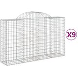  Lučne gabionske košare 9 kom 200x50x120/140cm pocinčano željezo | Eponuda.ba