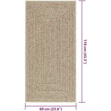  Tepih ZIZUR bež 60 x 110 cm s izgledom jute unutarnji i vanjski | shoptok.hr