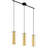 Eglo Pinto gold visilica/3, e27, crna/zlatna, staklo prozirno | shoptok.hr