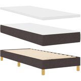 vidaXL Box Spring postelja z vzmetnico temno rjava 80x200 cm tkanina, (22081072) | Shoptok.si