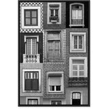  Slika - Patterned Windows (1 Part) Vertical 60x90 U crnom drvenom okviru | shoptok.hr