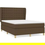 Maison Chic Box spring postelja - Vzmetna postelja z vzmetnico temno rjava 140x200 cm blago SL14493, (21905099) | Shoptok.si