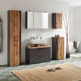 Premium Living Visoka Omara Timber, Hrast, Temno Siva | Shoptok.si