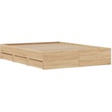  Okvir za krevet s ladicama boja hrasta 140x200 cm drveni | shoptok.hr