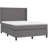  box spring s madracem LED sivi 140x200cm od umjetne kože | shoptok.hr