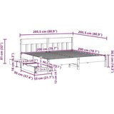 vidaXL Posteljni okvir brez vzmetnice 200x200 cm trdna borovina | Shoptok.si