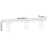  Klupa 220 cm od masivne impregnirane borovine | shoptok.hr