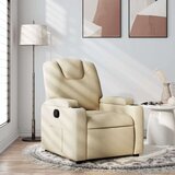 vidaXL Naslanjač kremne barve, blago | Shoptok.si