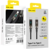 Kabel Lumix - Tip C na Tip C - PD 100W 5A LED zaslon 120 cm Apple CarPlay/Android Auto
