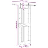 Klizna vrata NARVIK 85 x 210 cm (152,5 cm) Prirodna i crna | shoptok.hr