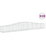  Lučne gabionske košare 20 kom 400x50x40/60 cm pocinčano željezo | shoptok.hr