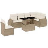 vidaXL 7-dijelni set vrtnih sofa od poliratana s jastucima bež | shoptok.hr