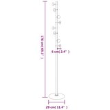  Stalak za kapute crni 176 cm od željeza obloženog prahom | shoptok.hr